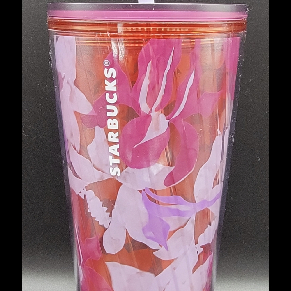 Starbucks Pink and Purple Floral Tumbler